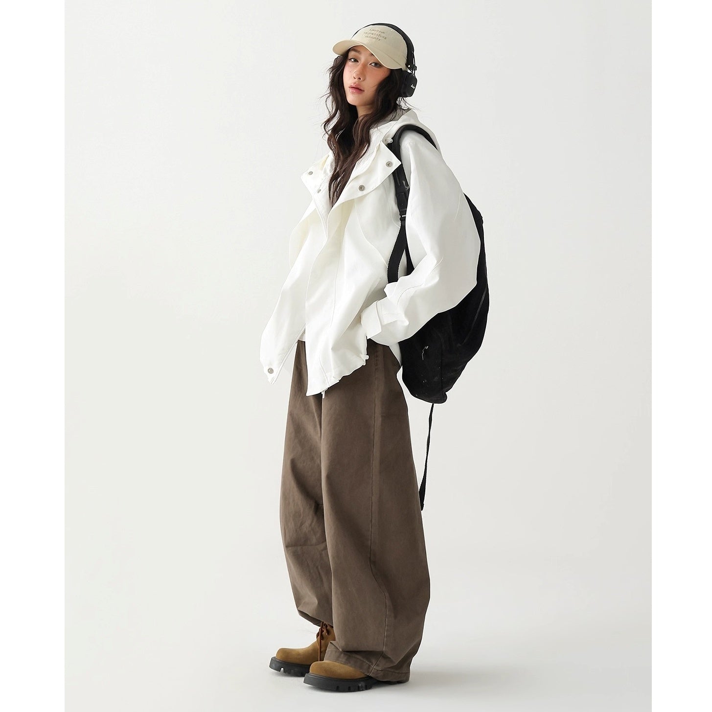 Oversize Short Hooded Jacket AC7164