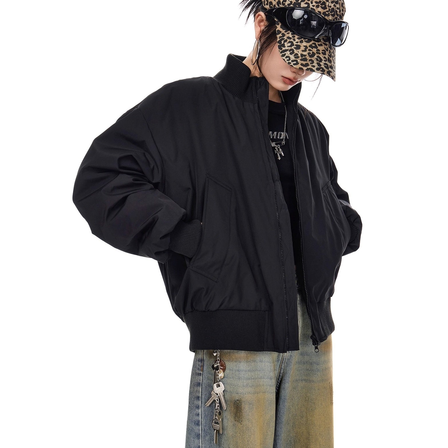 Stand Collar Down Blouson IC9120