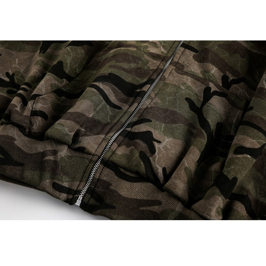 Wash Camouflage Hooded Sweat Jacket MW10309