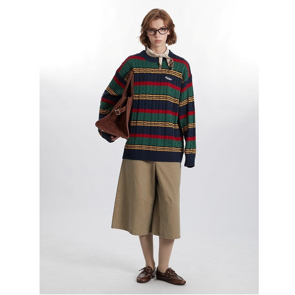 Multi-color Loose Border Sweater HH7002