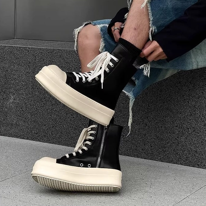 High-Top Zipper Design Heightened Sneakers FG2007