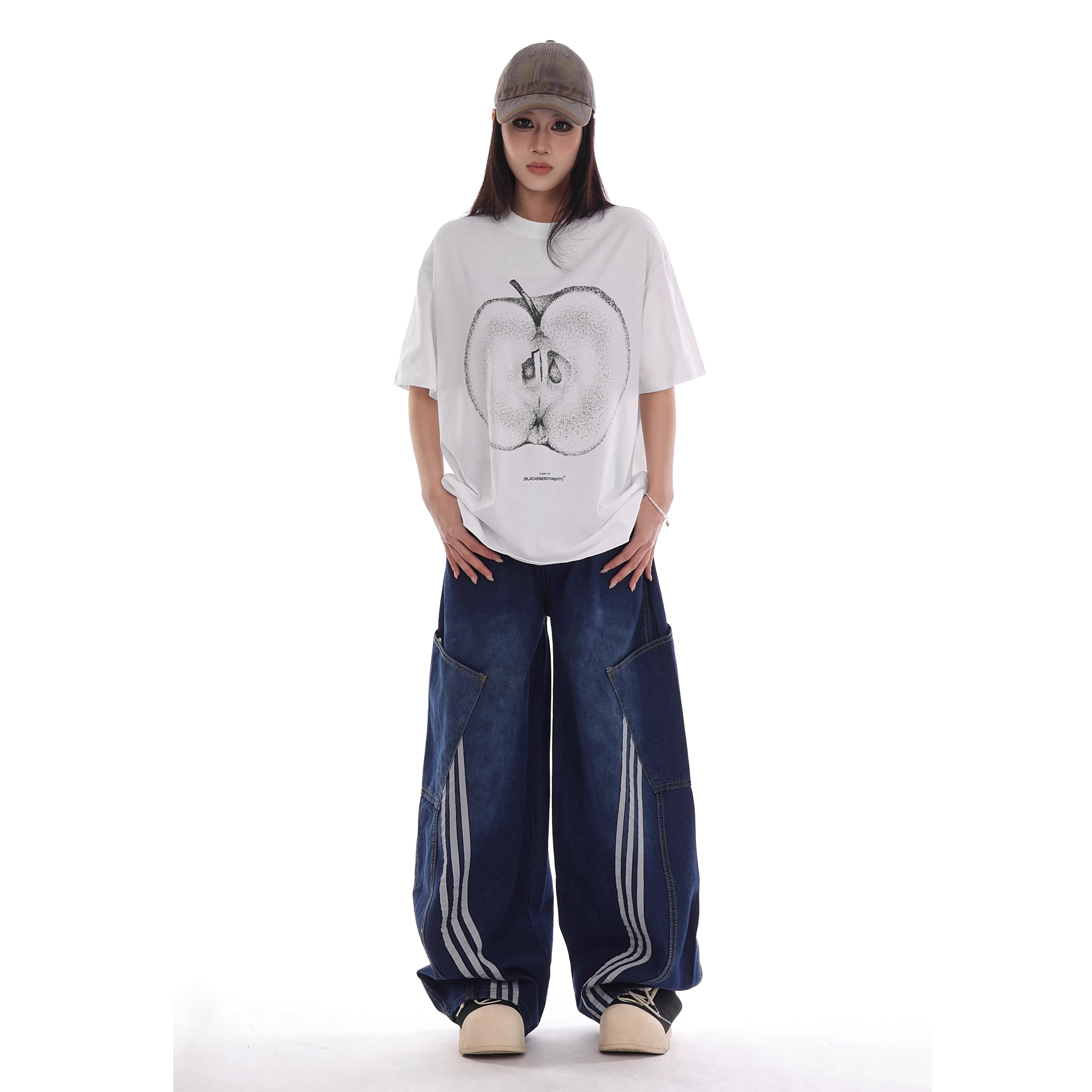 Cut Apple Print T-shirt VI2002
