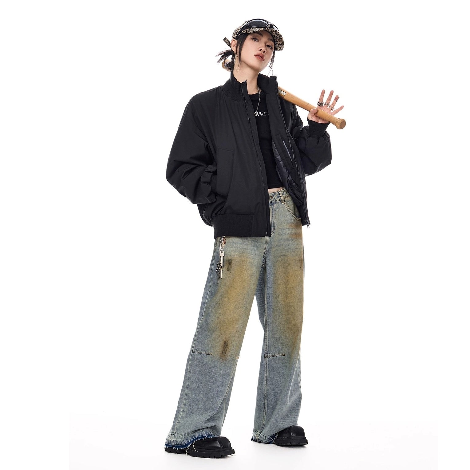 Stand Collar Down Blouson IC9120
