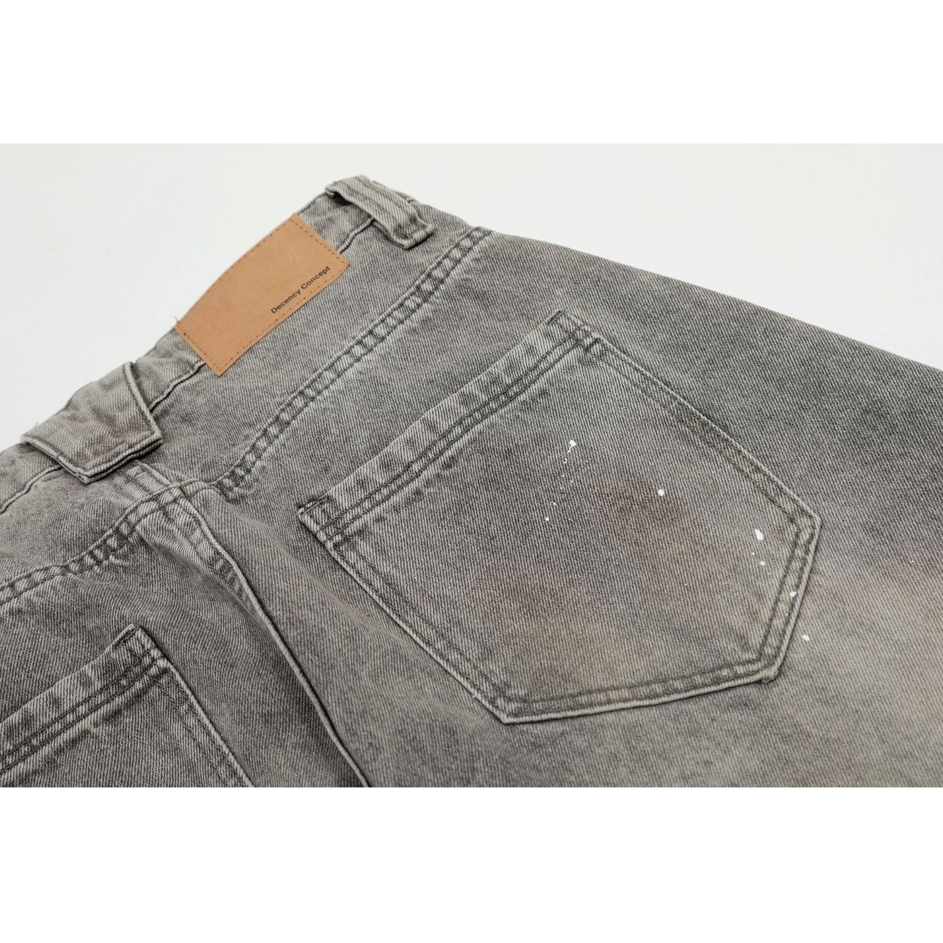 Retro Wash Ink Splash Curve Jeans MW10205