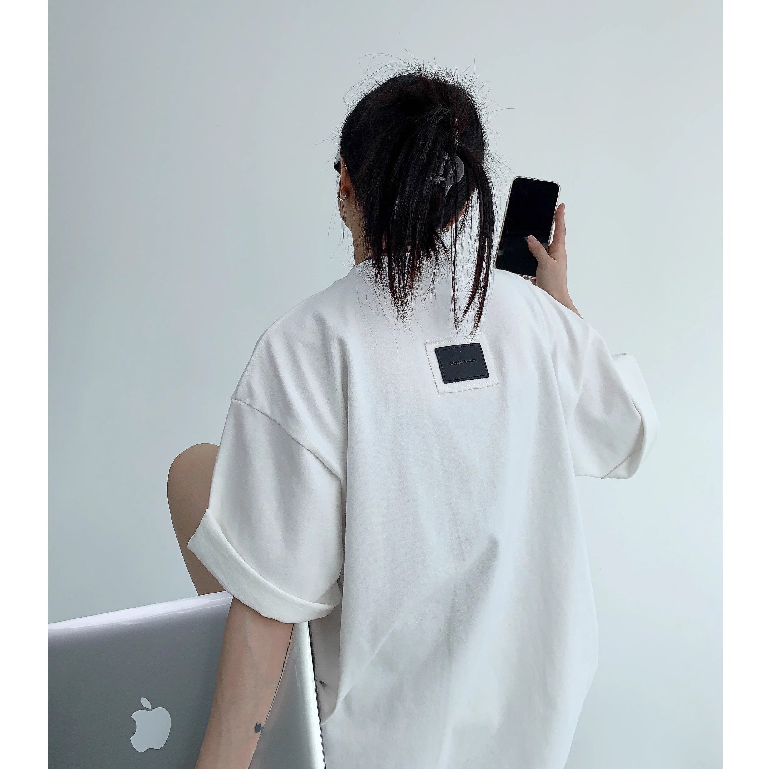 Oversize Back Patch Embroidery T-shirt OS2008