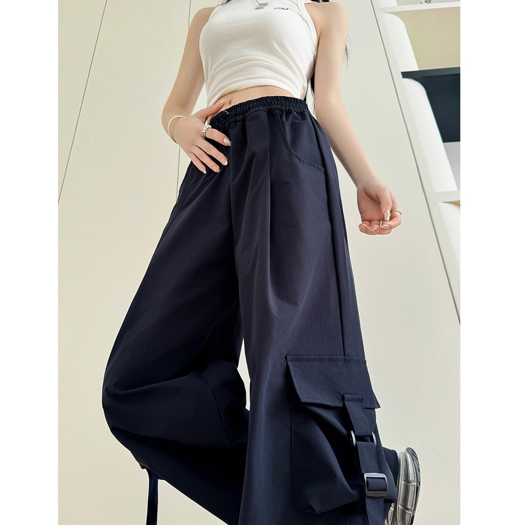 Loose Straight Cargo Pants H1232