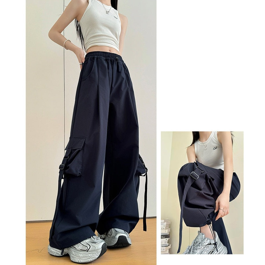 Loose Straight Cargo Pants H1232