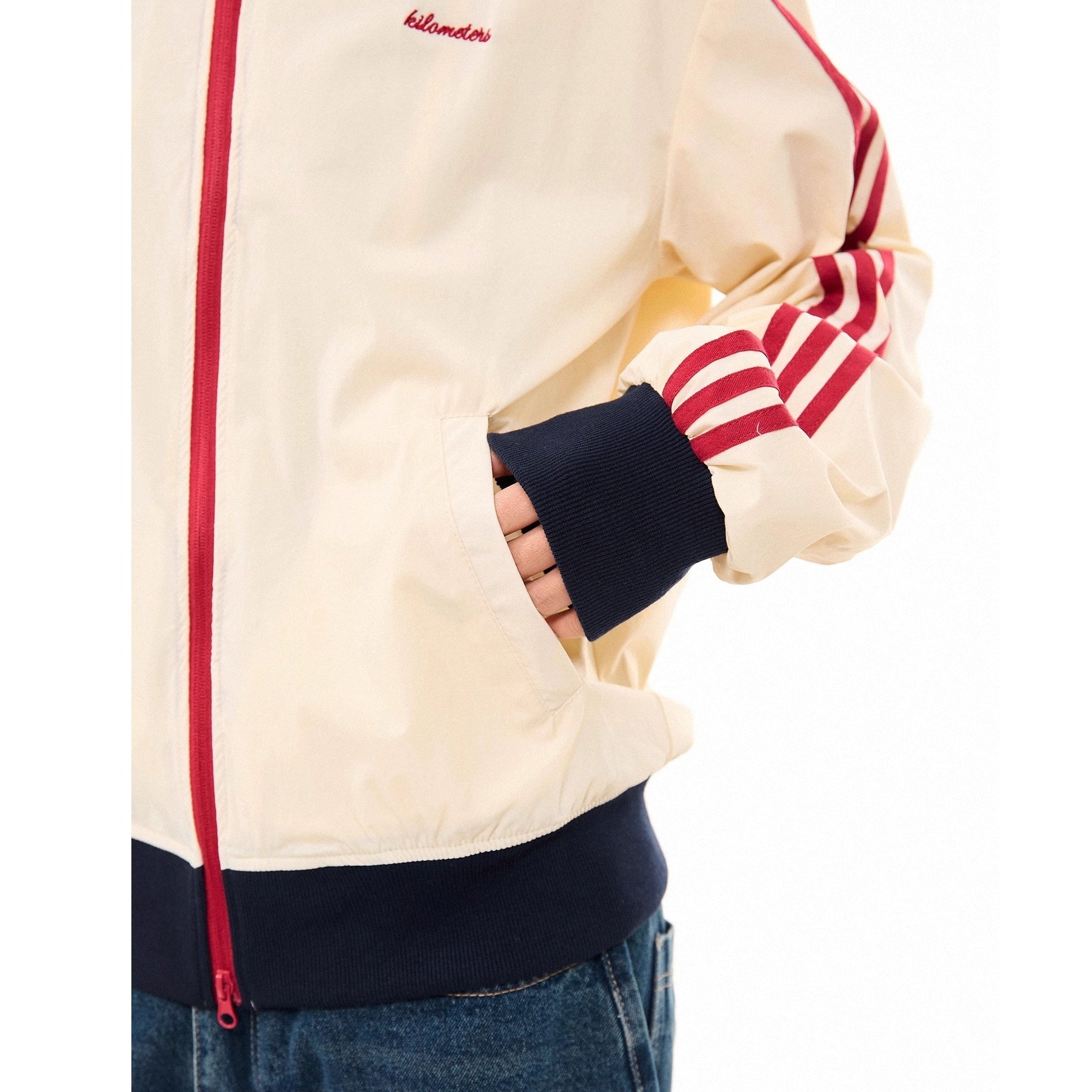 Three-bar Contrast Track Jacket MW10278