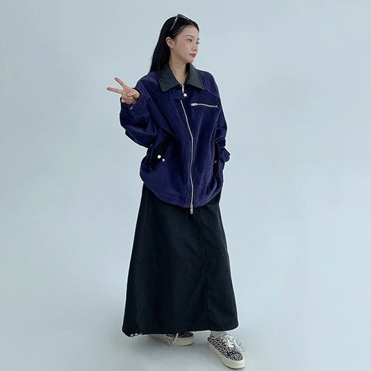 Cropped Corduroy Relaxed Zip Jacket OS2026