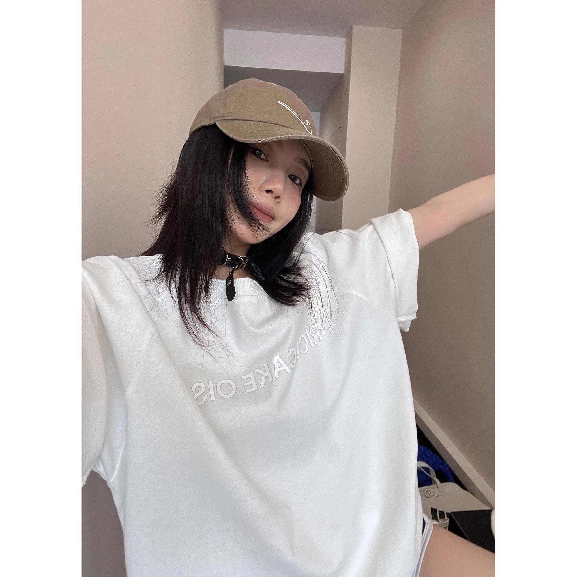 Three-dimensional Print Loose Raglan T-shirt OS2011