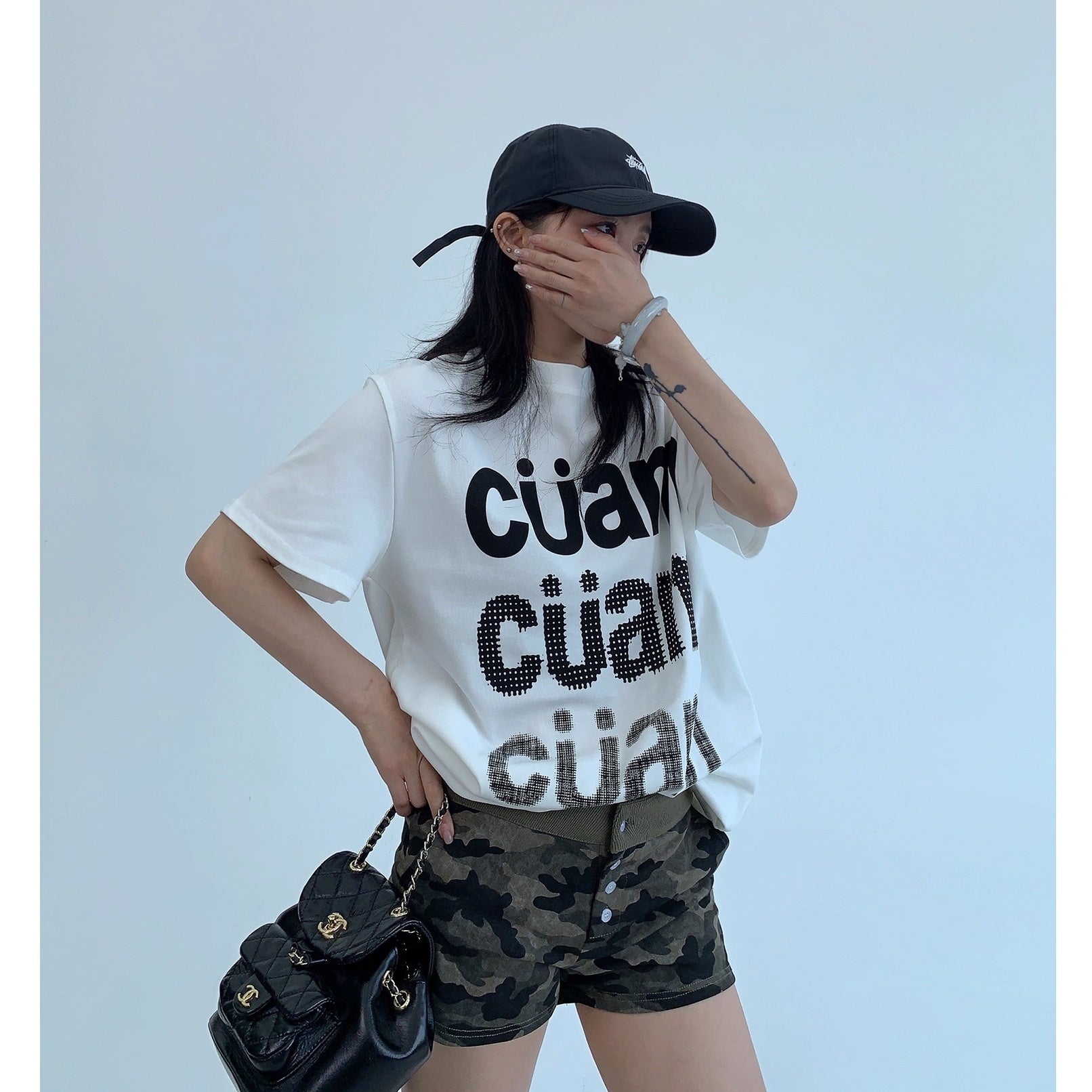 Casual Letter Print T-shirt OS2015