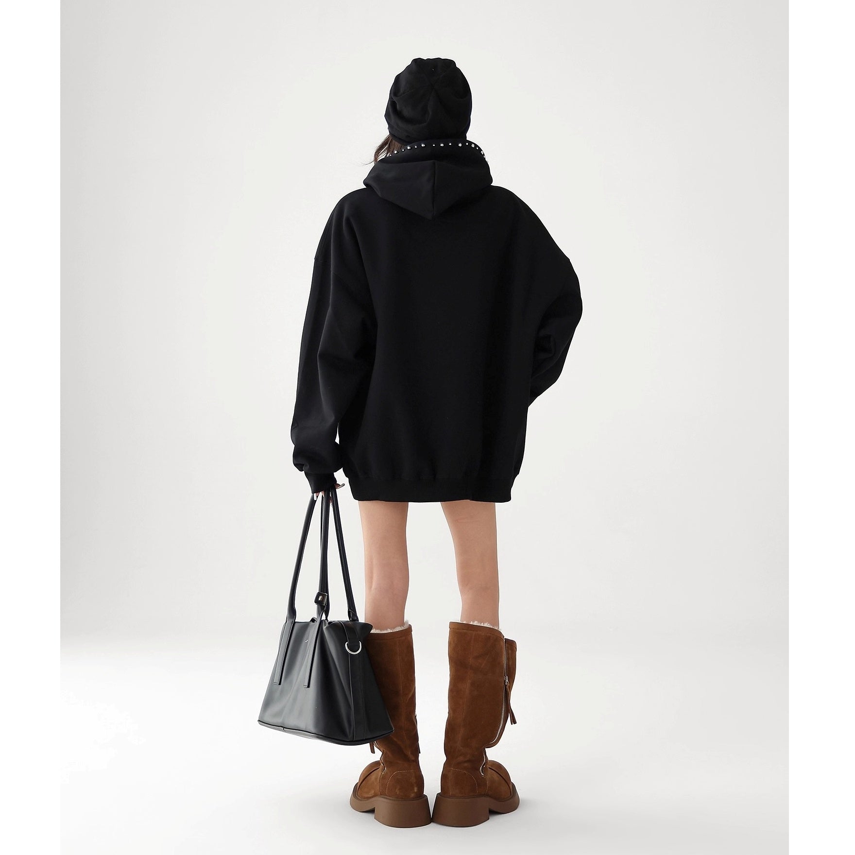 Bead Stitch Loose Sweat Hoodie AC7015