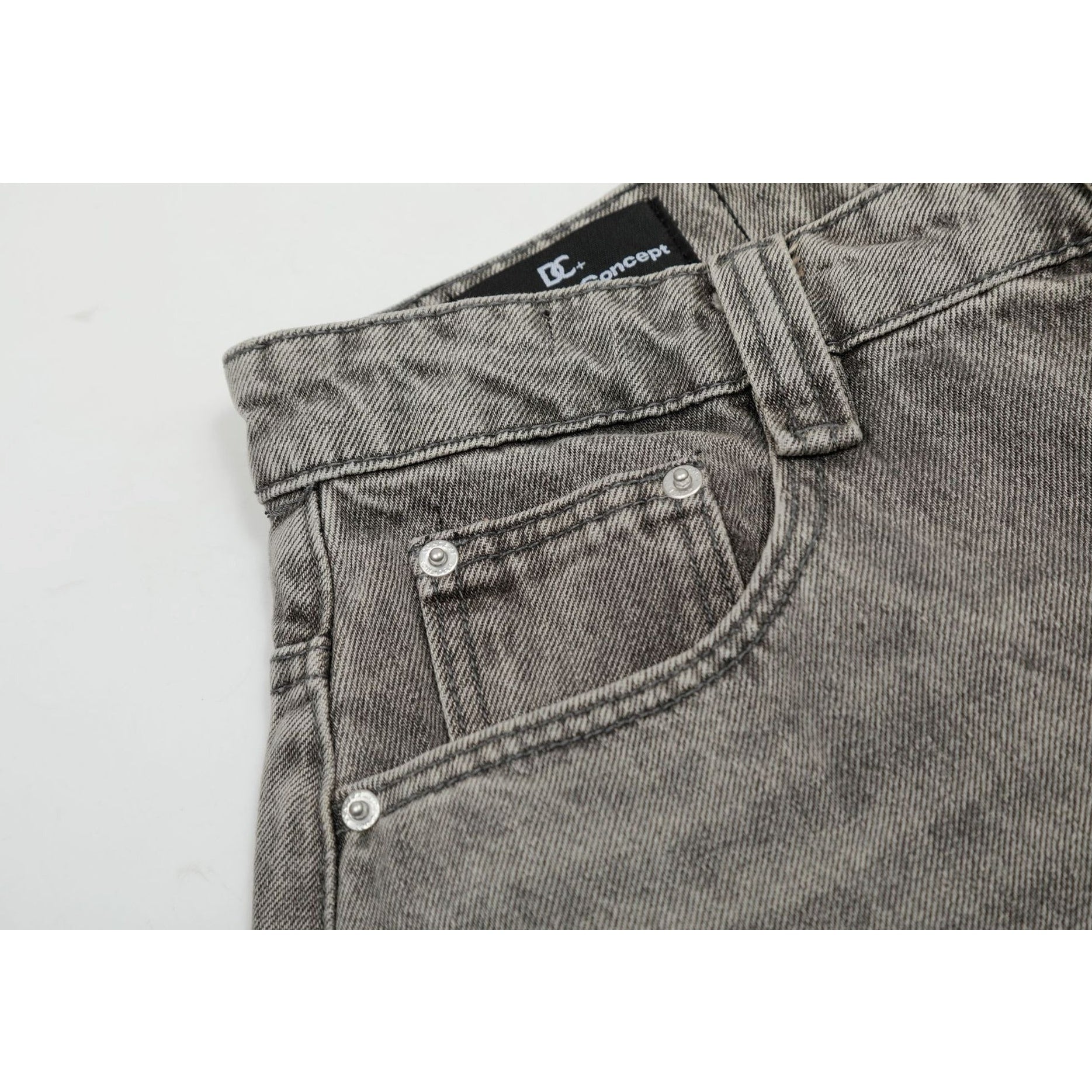 Retro Wash Ink Splash Curve Jeans MW10205
