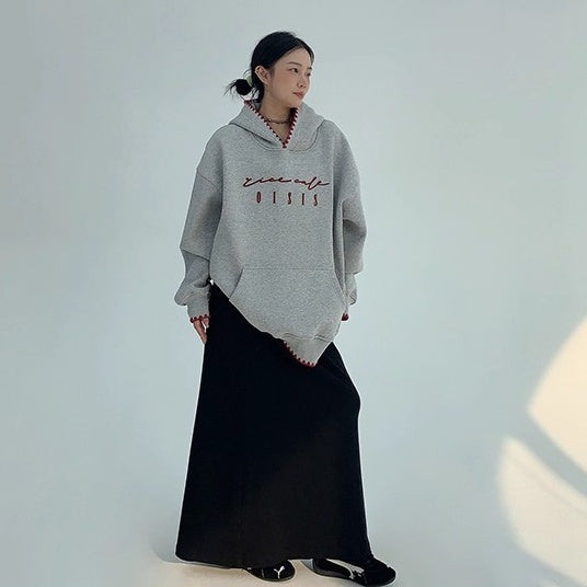 Toothbrush Embroidered Oversize Hoodie OS2067