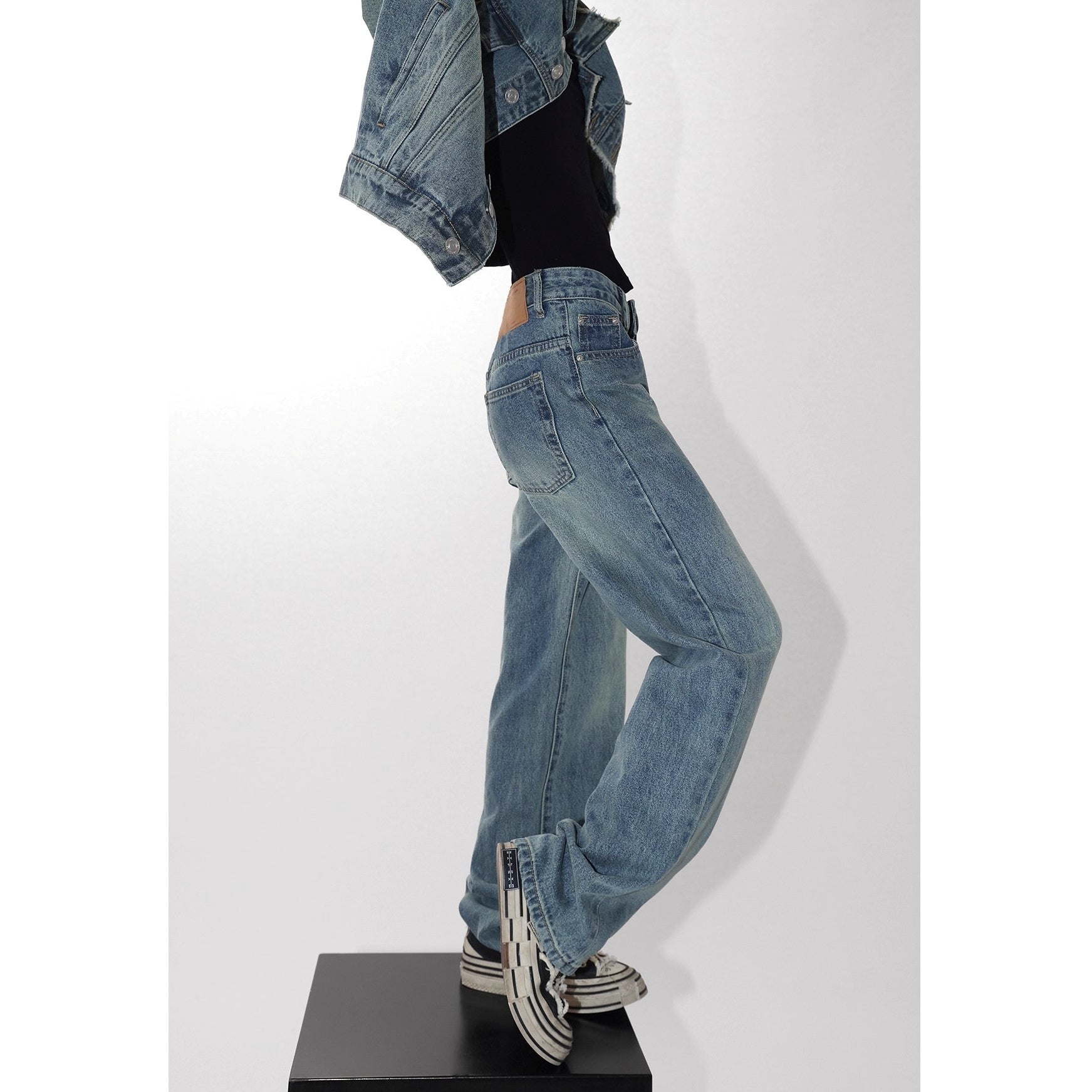 【上下別売り】Vintage Distressed Denim Jacket & Jeans Set-up AC7018