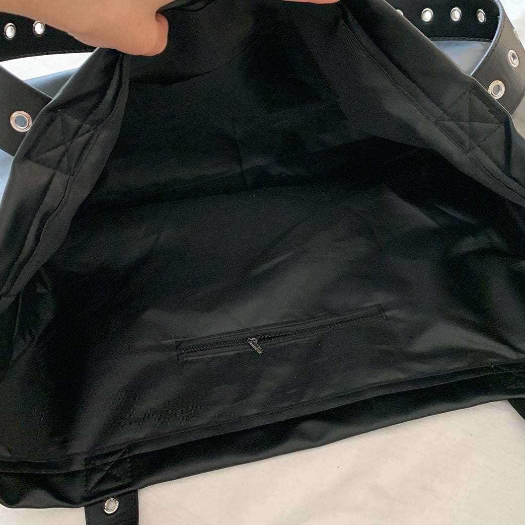 PU Leather Eyelet Large Tote Bag BA044