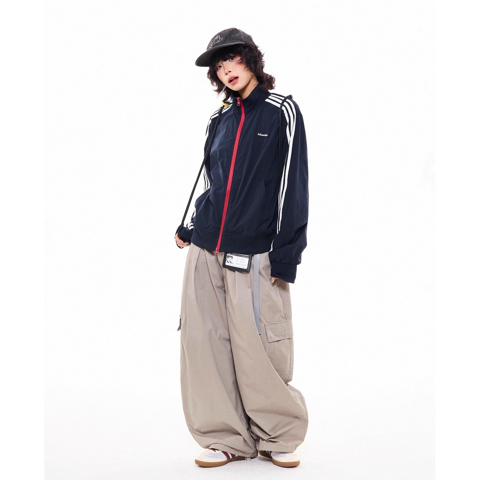 Three-bar Contrast Track Jacket MW10278