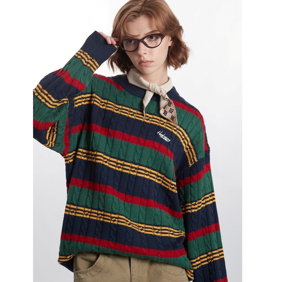 Multi-color Loose Border Sweater HH7002