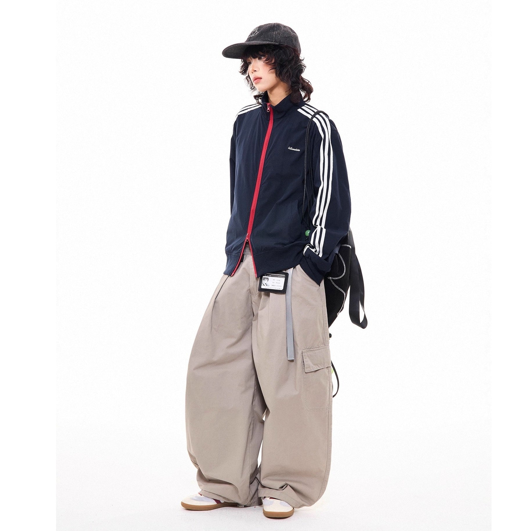 Three-bar Contrast Track Jacket MW10278