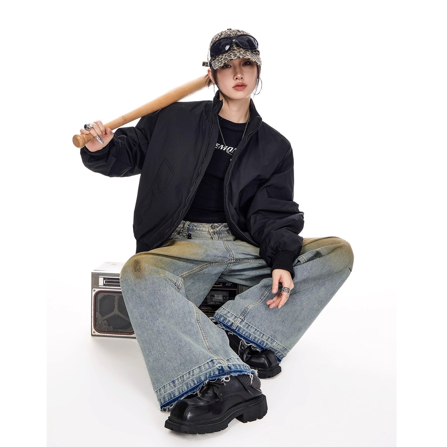 Stand Collar Down Blouson IC9120