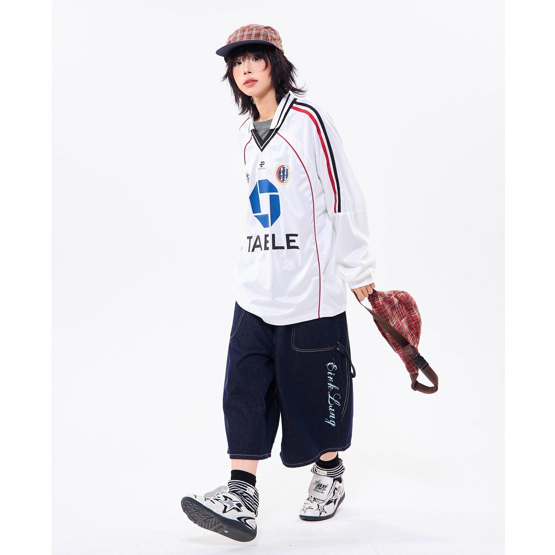 Campus Style Polo Collar Stripe Sports Shirt MW10258