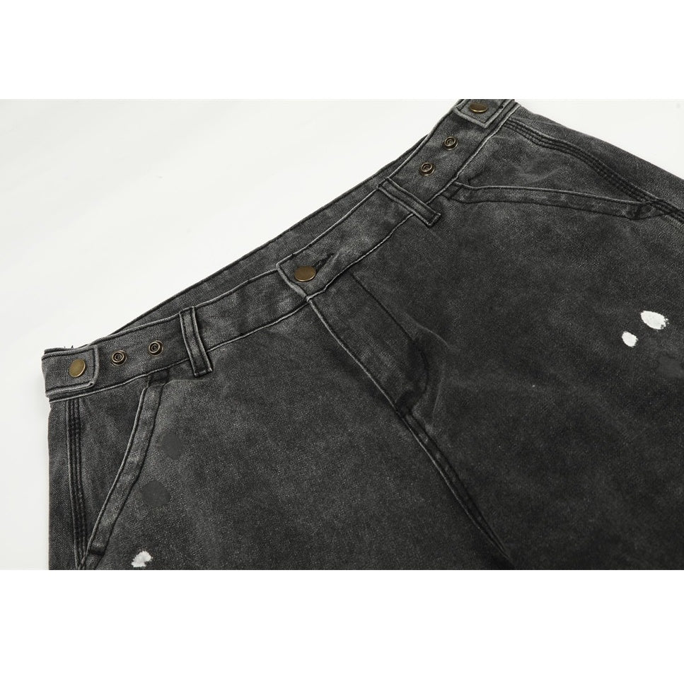 Paint Splashed Ink Distressed Jeans MW10340