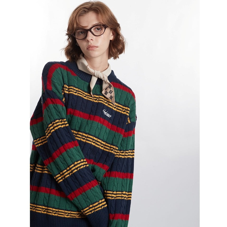 Multi-color Loose Border Sweater HH7002