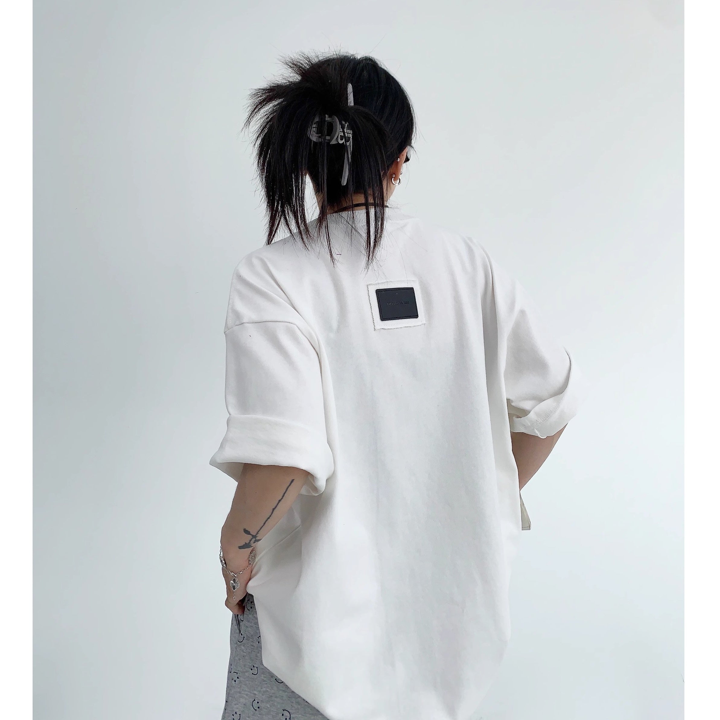 Oversize Back Patch Embroidery T-shirt OS2008
