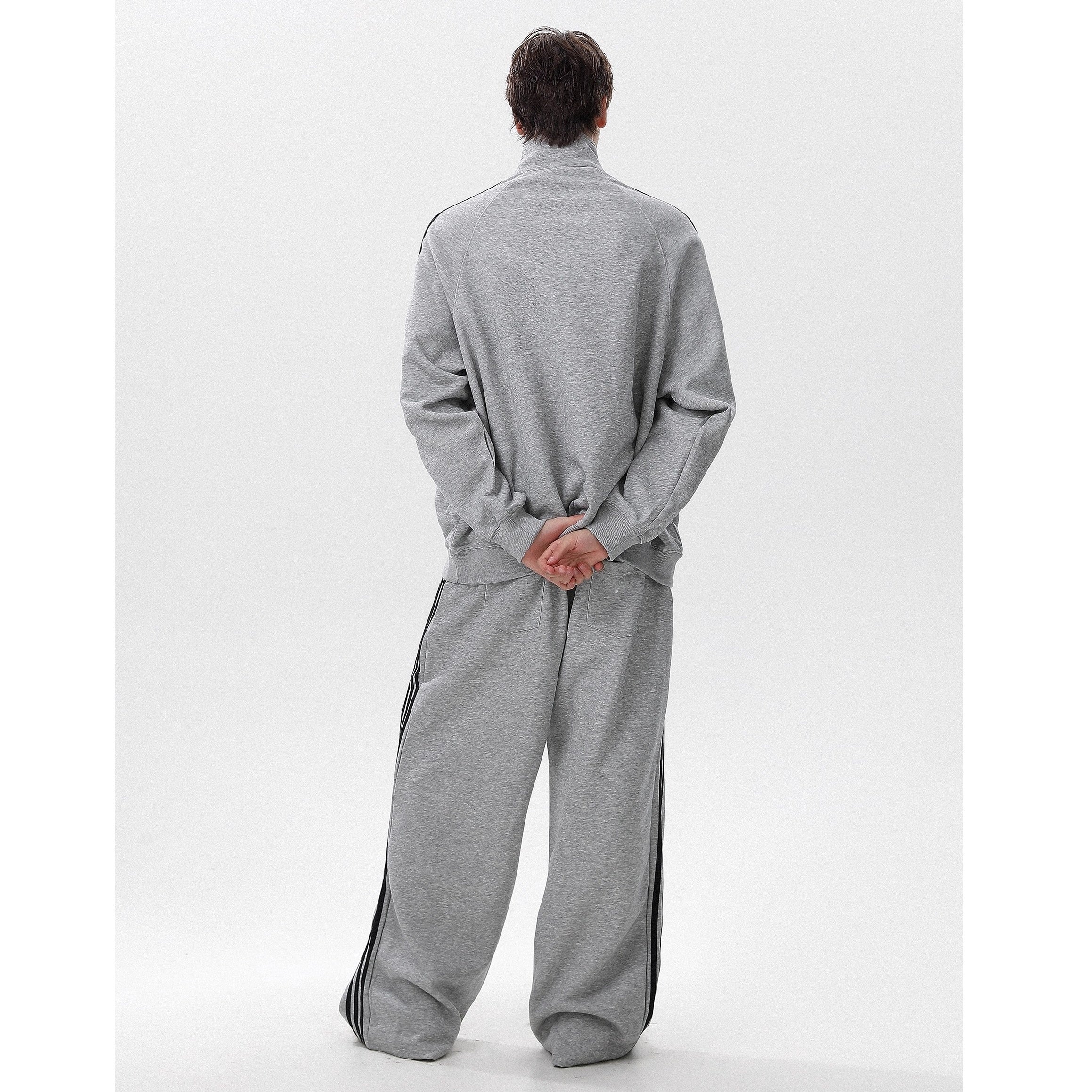【上下別売り】Stand Collar Sweat Pullover ＆ Wide Pants Set-up MR8027