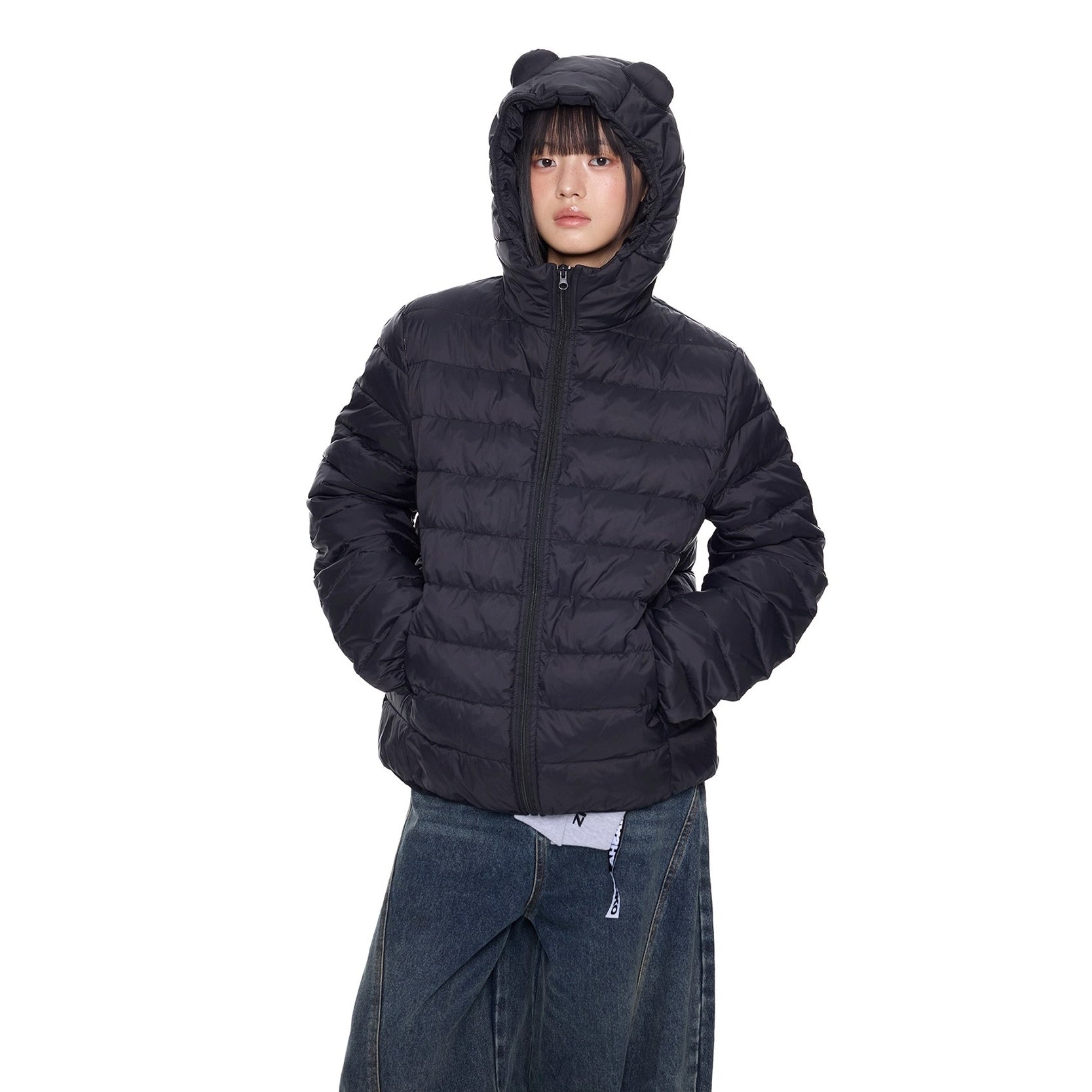 Bear Ears Hooded Down Jacket EZ291
