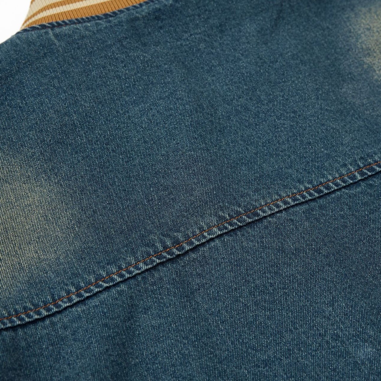 Retro Washed Embroidered Denim Baseball Jacket MW10303