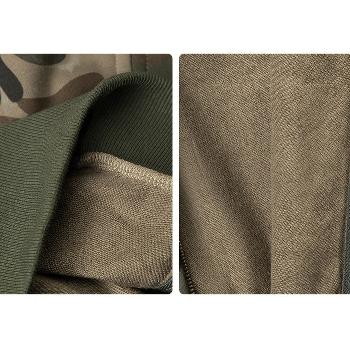 Camouflage Cropped Hooded Sweat Parka MW10292