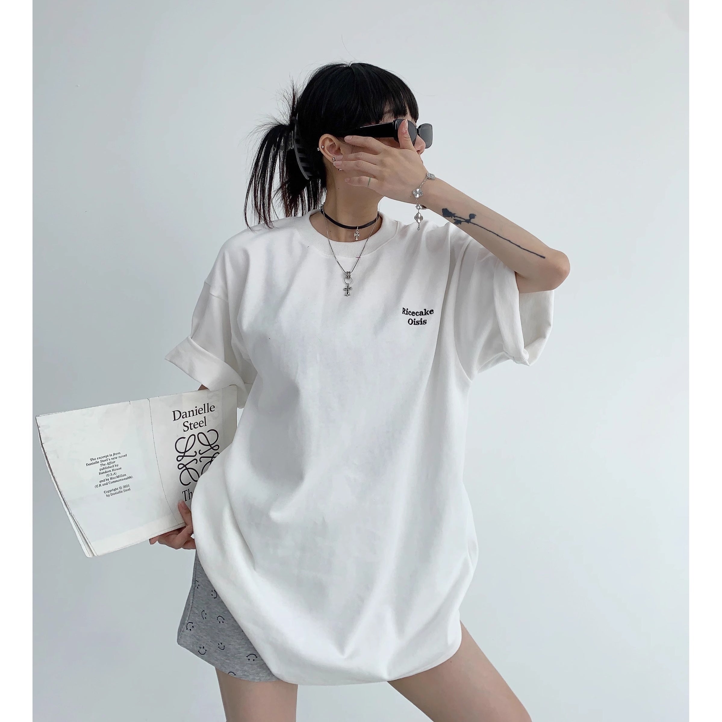 Oversize Back Patch Embroidery T-shirt OS2008