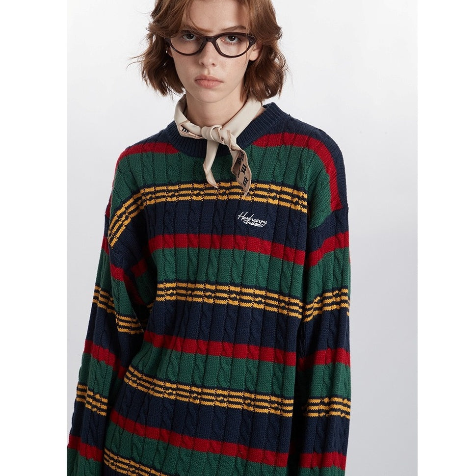 Multi-color Loose Border Sweater HH7002