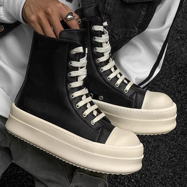 High-Top Zipper Design Heightened Sneakers FG2007