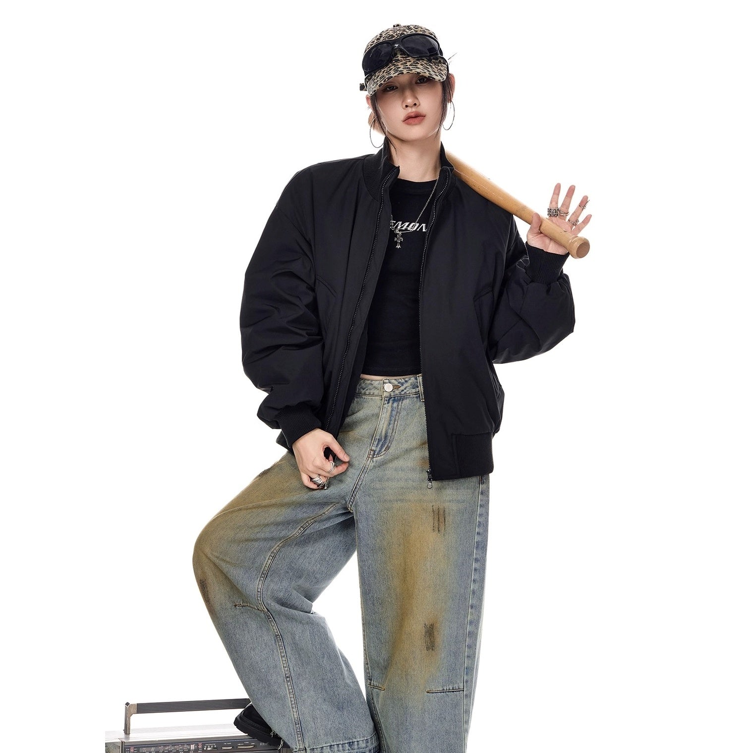 Stand Collar Down Blouson IC9120