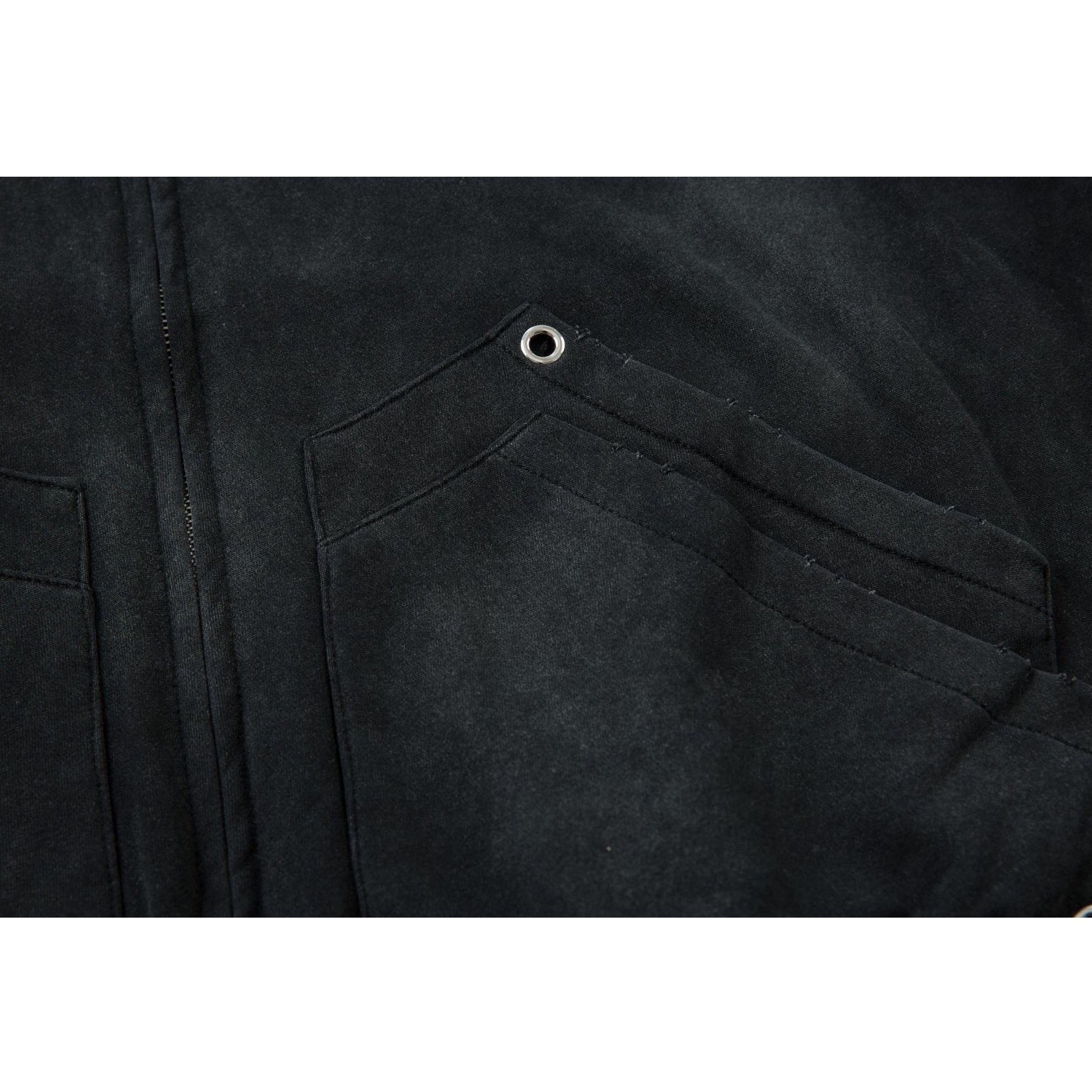 Washed Stained Dyed Sweat Hooded Parka MW10325