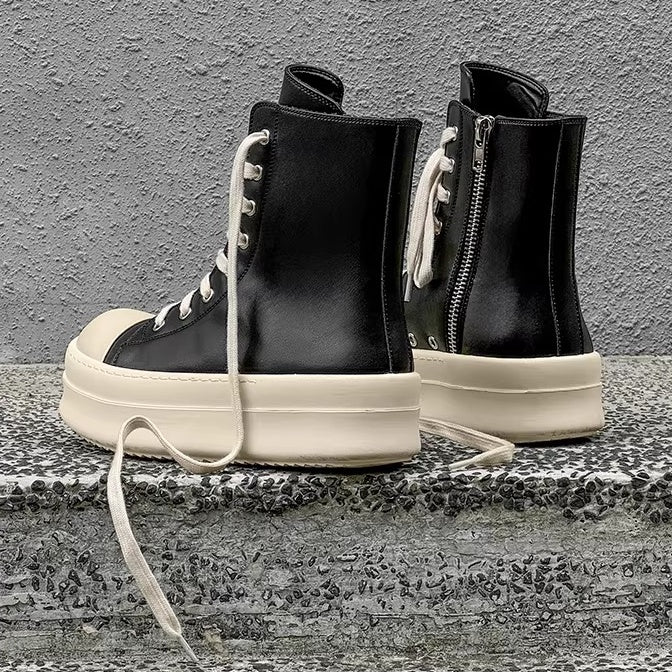 High-Top Zipper Design Heightened Sneakers FG2007