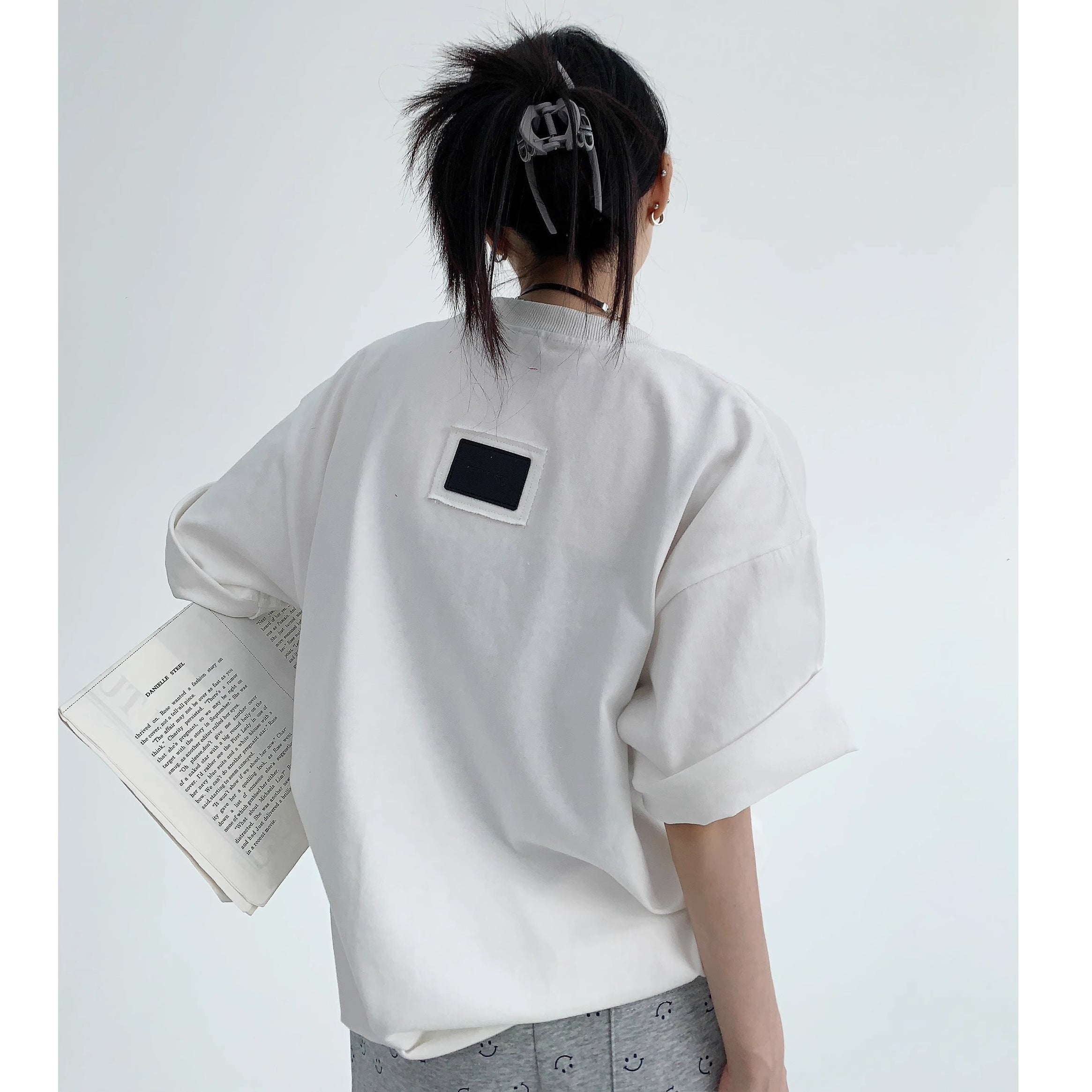 Oversize Back Patch Embroidery T-shirt OS2008