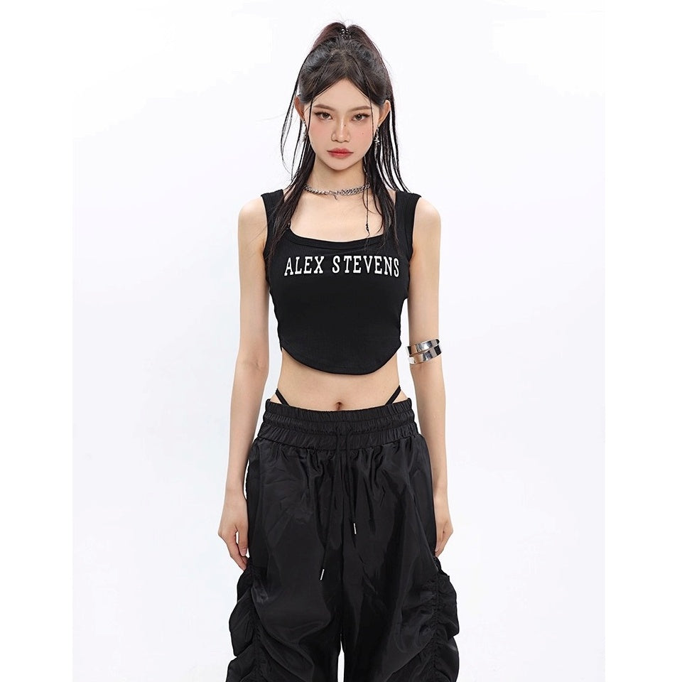 Side Gather High-waisted Loose Long Pants MW10256