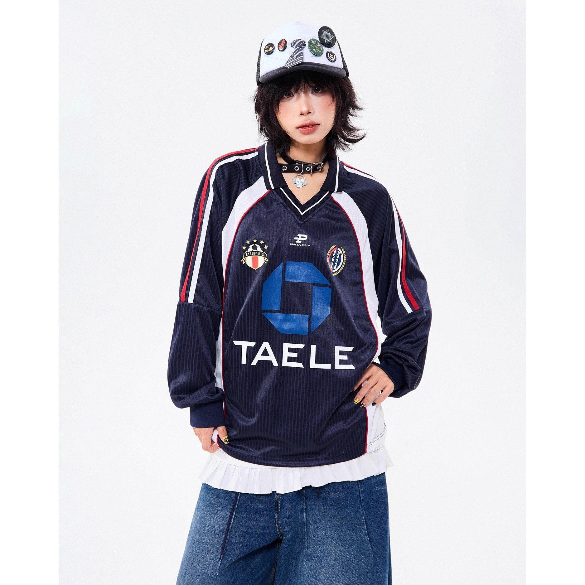 Campus Style Polo Collar Stripe Sports Shirt MW10258