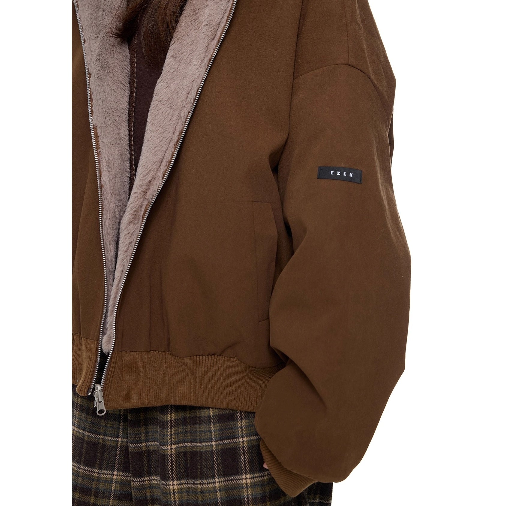Imitation Fur Casual Hooded Jacket EZ244