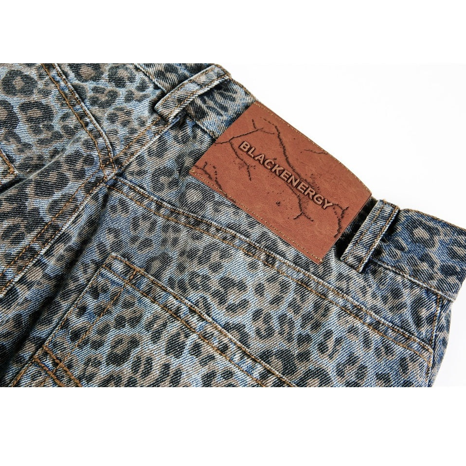 Leopard Print Wide Curve Jeans MW10201