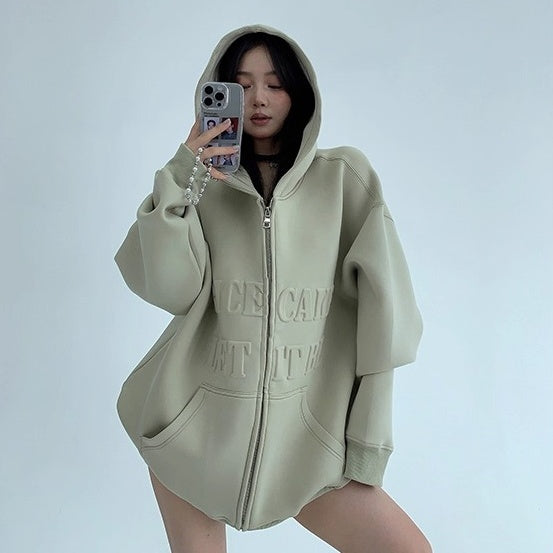 3D Steel Print Hooded Jacket OS2021