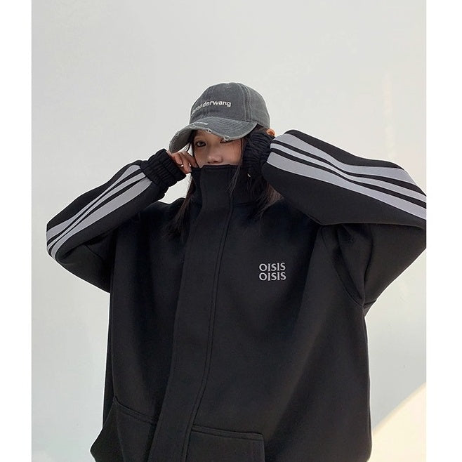 【上下別売り】 Stand Collar Sweat Jacket & Straight Pants Set-up OS2058