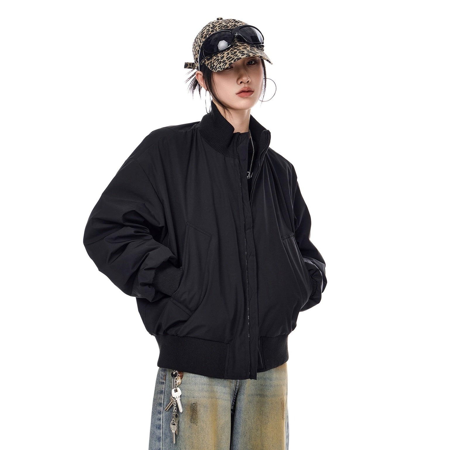Stand Collar Down Blouson IC9120