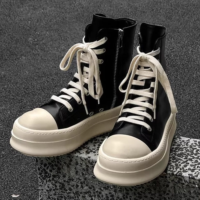 High-Top Zipper Design Heightened Sneakers FG2007