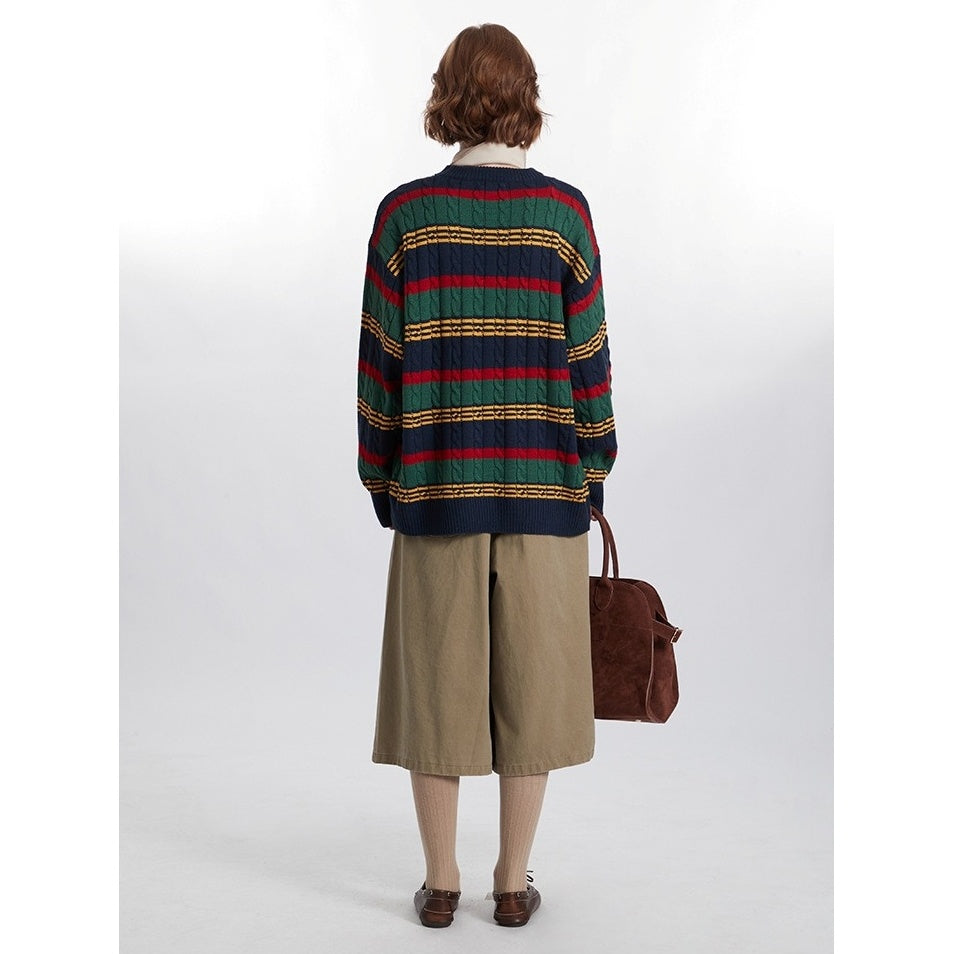 Multi-color Loose Border Sweater HH7002