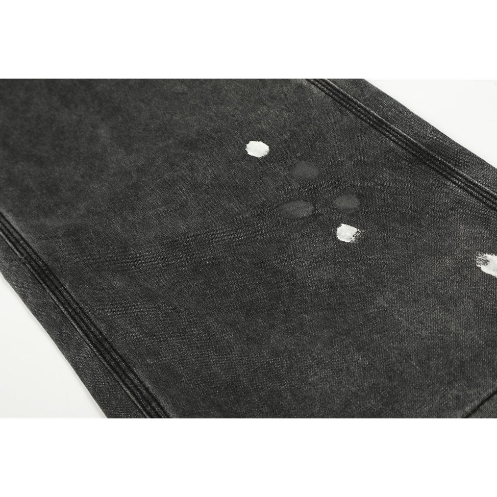 Paint Splashed Ink Distressed Jeans MW10340