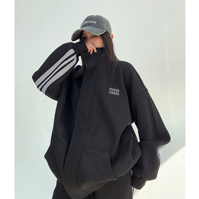 【上下別売り】 Stand Collar Sweat Jacket & Straight Pants Set-up OS2058